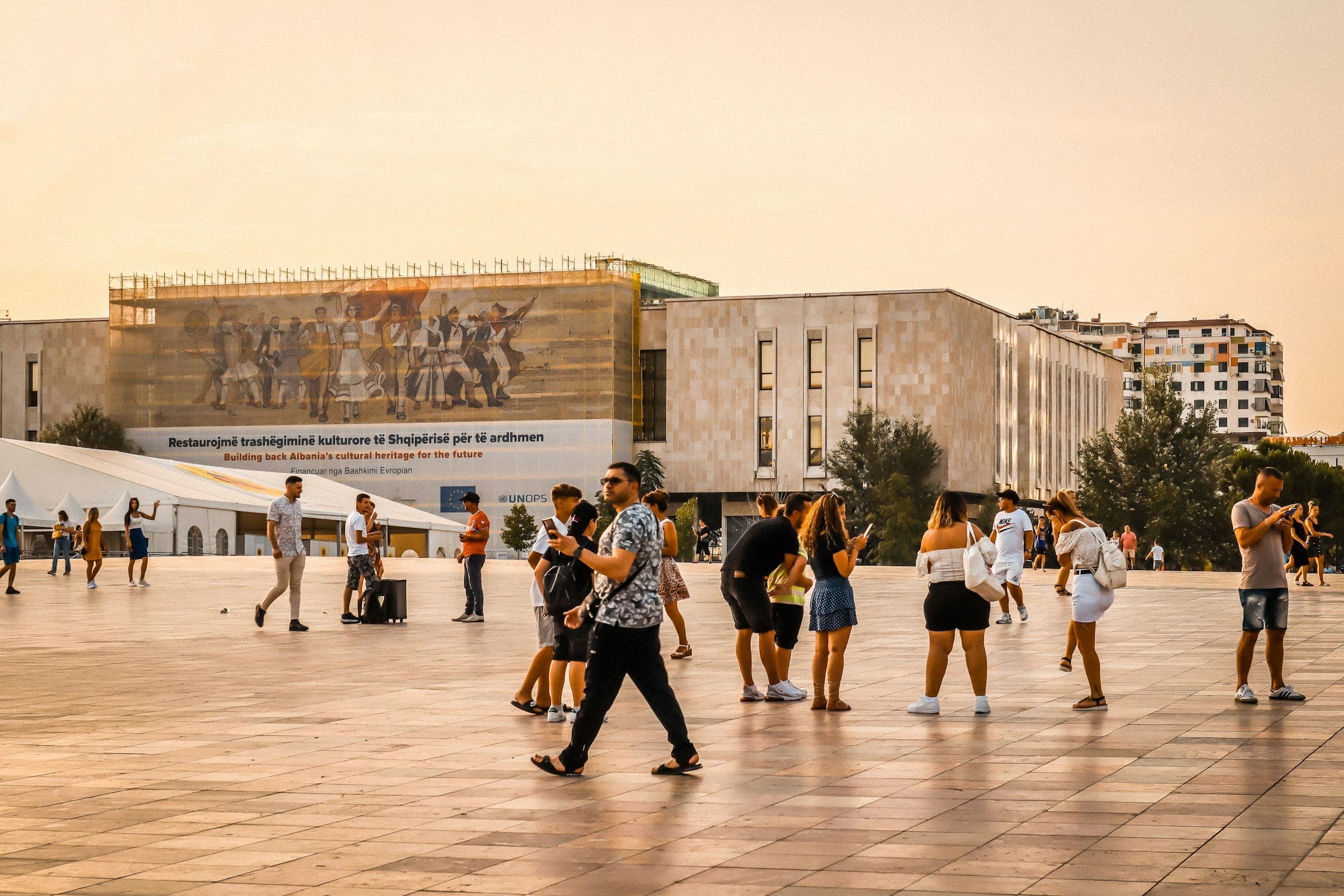 Skanderbeg Square in Tirana